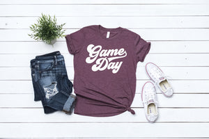 Game Day shirt, game day shirt, Texas A&M shirt, vinyl shirt, crew neck triblend tee, color options, Aggie Football game day shirt