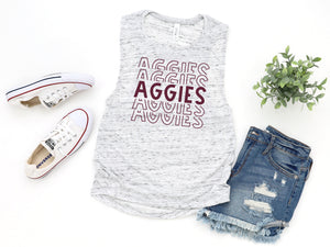 Aggies Stacked shirt, game day shirt, Texas A&M shirt, Sublimation shirt, Aggie Football game day shirt, Texas Aggies game day shirt