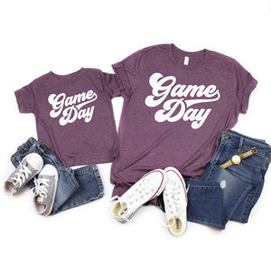 Aggie Game Day shirt, Texas A&M Family shirts, vinyl shirt, crew neck triblend tee, color options, Aggie Football game day shirt