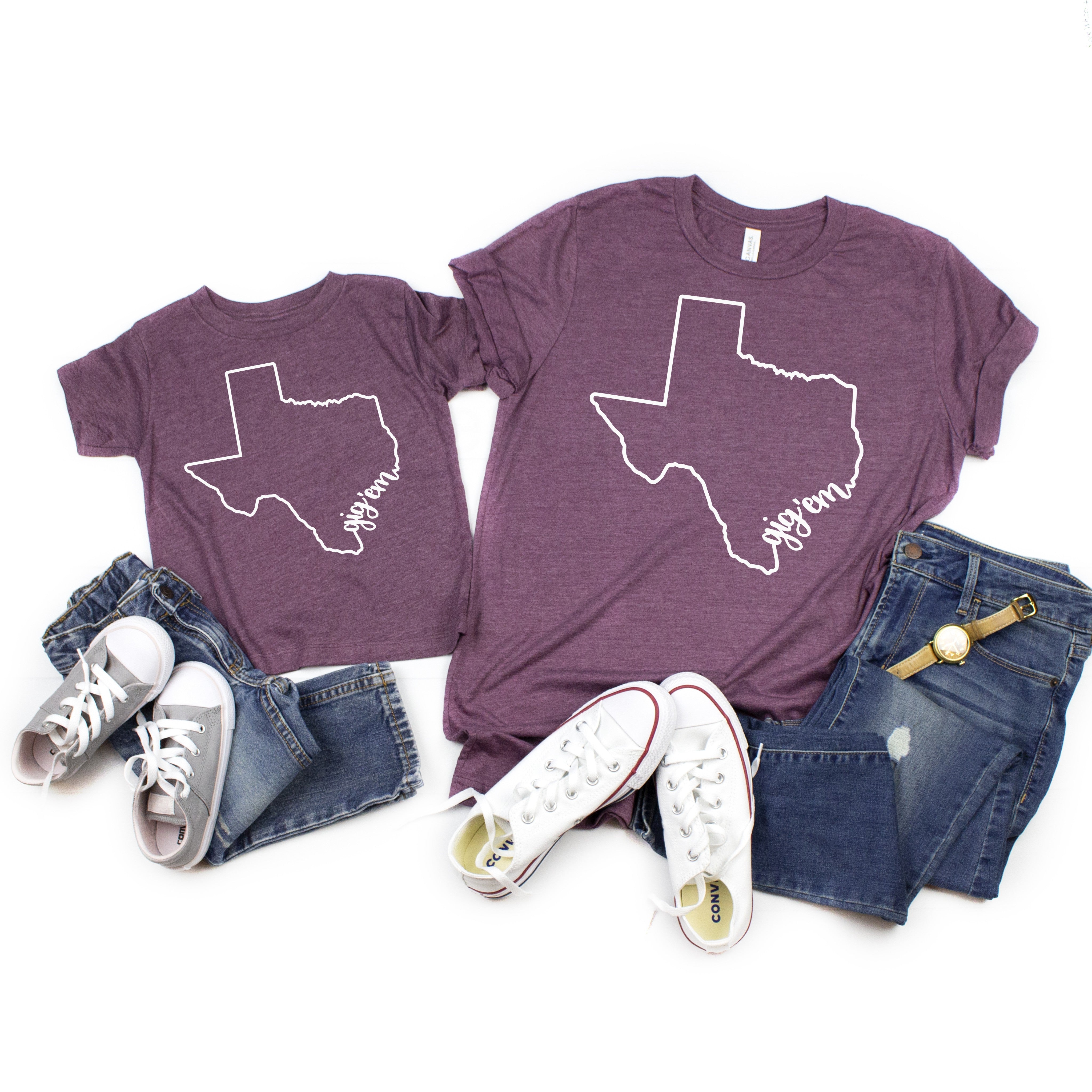 Gigem Aggies Texas Toddler or Youth Shirt Game Day Shirt 