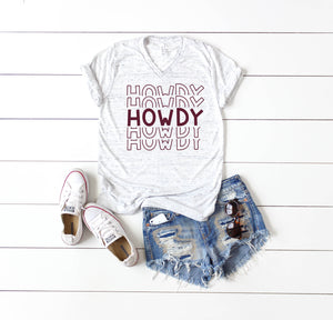 Howdy Stacked shirt, game day shirt, Texas A&M shirt, Sublimation shirt, Aggie Football game day shirt, Texas Aggies game day shirt