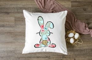 Spring pillow Cover, Floral Bunny pillow, Spring Pillow Cover, Farmhouse Decor, Easter Pillow, Spring Home Decor, Easter decor