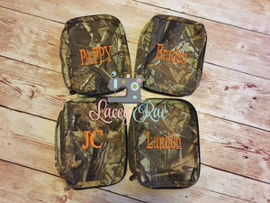 Monogrammed Camoflouge Bible Cover for Boys