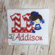 Personalized cheerleader Birthday shirt, applique any number, Cheer Birthday (Can be customized)