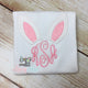 Easter Bunny ear monogram, embroidered Easter shirt, Easter shirt toddler or little girl