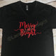 Merry and Bright Christmas Ladies Shirt, Tri-blend tee, crew or v-neck, color options, Women's Christmas Tee, Holiday shirt, Christmas Gift
