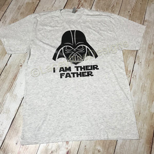 I am Their father, crew neck or v neck triblend tee, color options, Mens tee, Disney shirt, Star Wars Shirt, Storm Trooper Shirt