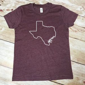 Gigem Aggies Texas toddler or youth shirt, game day shirt, Texas A&M shirt, vinyl shirt, crew neck triblend tee, color options, boy or girl
