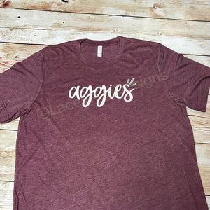 Aggies Game Day shirt, game day shirt, Texas A&M shirt, vinyl shirt, crew neck triblend tee, color options, Aggie Game Day Football Shirt