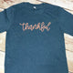 Thankful triblend Fall tee,  vinyl shirt, crew neck triblend tee,ladies Fall shirt, rose gold vinyl