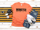 Momster Graphic Tee, Ladies Halloween graphic tee shirt, triblend tee, color options,mom shirt, Mom Halloween Costume