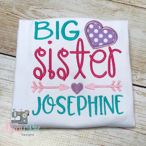 Big Sister Shirt, Big sis shirt, Personalized big sister shirt, baby shower big sister gift, pregnancy announcement