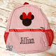 Minnie Mouse Red Seersucker Preschool Backpack