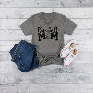 Baseball mom Shirt, Triblend tee color options, Baseball Mom Graphic Tee, Baseball shirts for women, Baseball Fan, Baseball T shirts