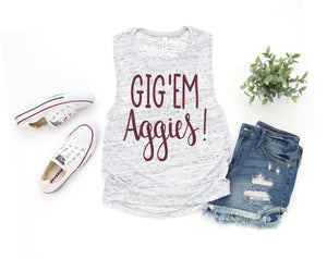 Gigem Aggies shirt, game day shirt, Texas A&M shirt, Sublimation shirt, Aggie Football game day shirt, Texas Aggies game day shirt