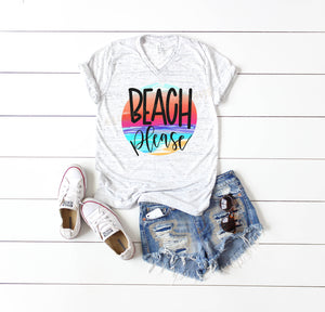 Beach Please Shirt, Beach Please Tank Top, Womens Summer Shirt, Womens Vacay shirt, Beach Vacation Shirt, sunset shirt, Ladies Beach shirt