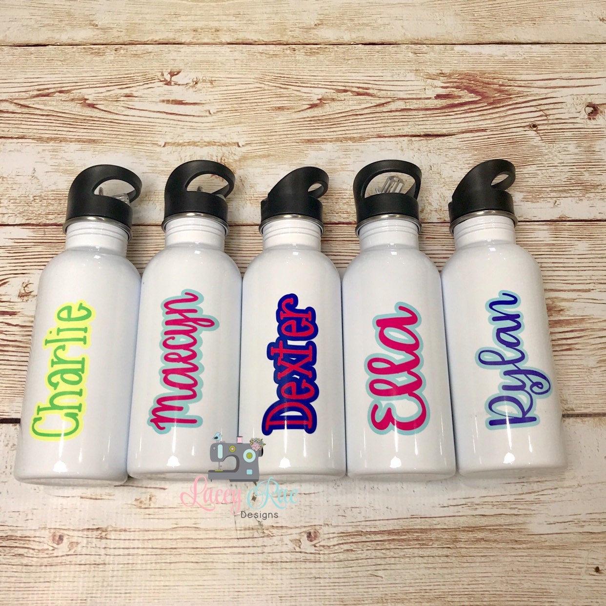 Personalized stainless steel waterbottle with straw, kids water bottle,  sublimated water bottle, school water bottle, sports bottle freeshipping -  LaceyRaeDesigns