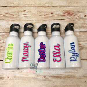 Personalized stainless steel waterbottle with straw, kids water bottle, sublimated water bottle, school water bottle, sports bottle