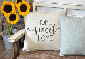 Home Sweet Home Pillow Cover, Fall Decor, Fall Pillow Cover, Farmhouse Decor, Fall Pillow, Everyday Pillow, Farmhouse Home Decor, Rustic