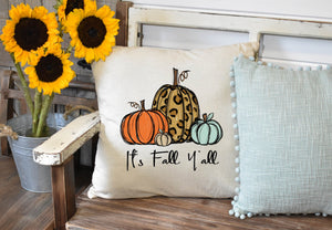 Its Fall Yall Pumpkin Pillow Cover, Fall Decor, Fall Pillow Cover, Farmhouse Decor, Fall Pillow, Pumpkin Pillow, Thanksgiving Home Decor