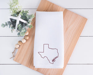 Gigem Texas Aggies dish Towel, Personalized tea towel, Fall Home Decor, Custom tea towel, Farmhouse Decor, Housewarming gift