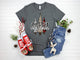 Merry Christmas Tree Trio Shirt, Tri-blend tee, crew or v-neck, Long or short sleeve, Women's Christmas Tee, Christmas Graphic Tee