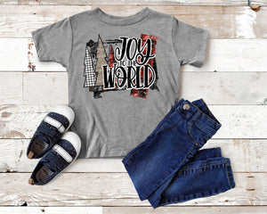 Joy to the World Youth Christmas Shirt, Tri-blend tee, toddler or kids, Long or short sleeve, Kids Christmas Tee, Christmas Graphic Tee