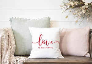 Love is all you need Valentines Pillow Cover, Valentines Decor, Valentines Pillow Cover, Farmhouse Decor, Valentines Pillow, Valentines Home