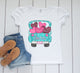 Kids Heart Truck Valentines Day shirt, Personalized Valentines Shirt, toddler or little girls valentines shirt, Girls valentines day shirt