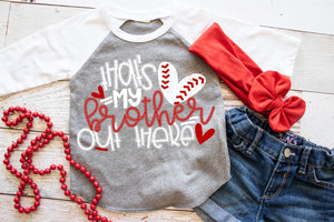 That's My Brother out there Baseball Sister Shirt, Baseball sister Graphic Tee, Baseball sister toddler or youth, Baseball sister outfit