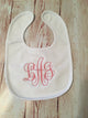 Monogrammed baby bib, personalized baby bib, Going home outfit