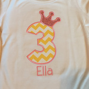 Personalized Princess Birthday shirt, 3rd birthday princess, Ice princess