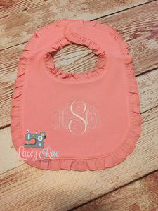 Custom Personalized Monogrammed Baby set, Gown, and bib